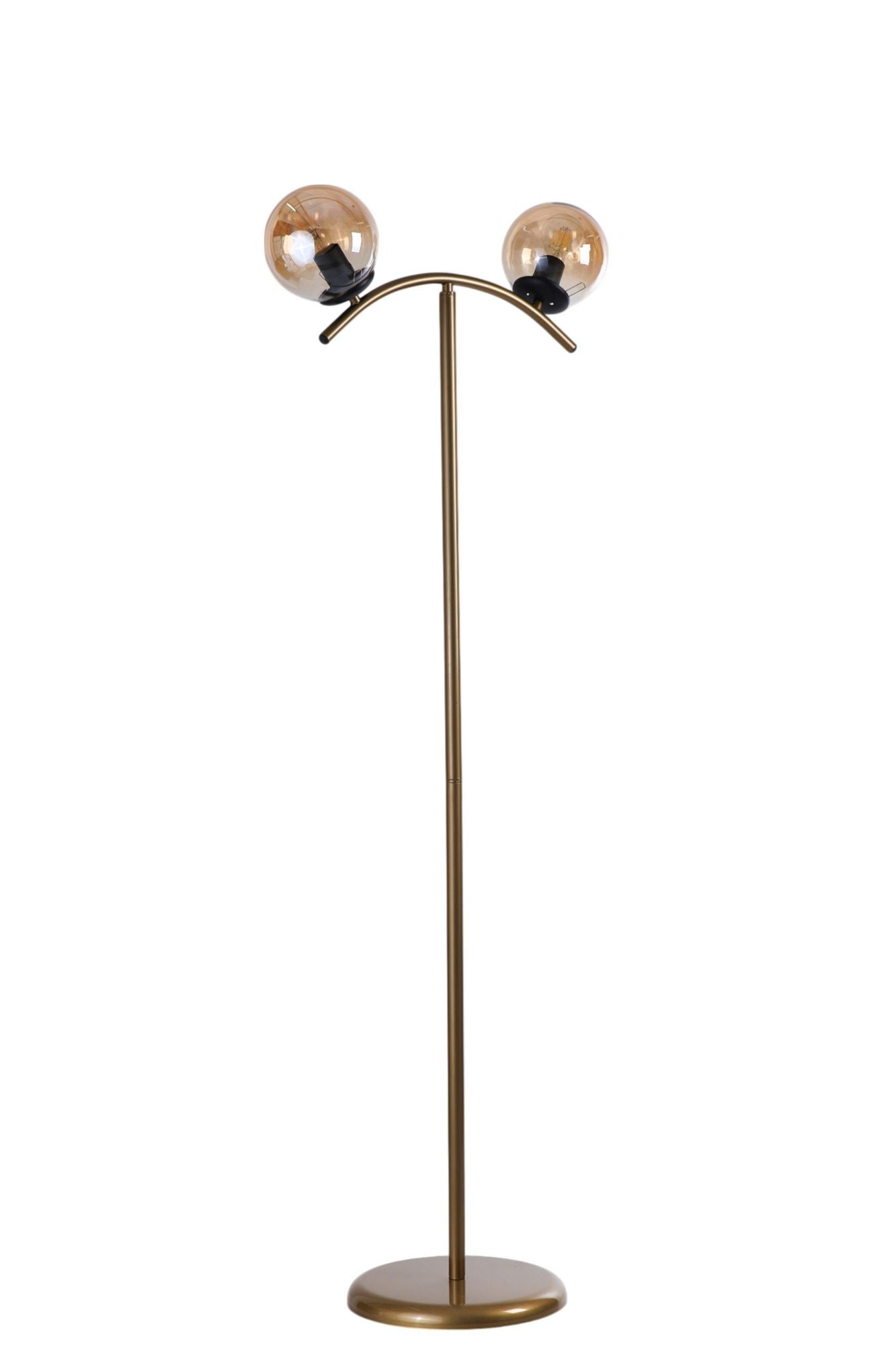 Podna lampa 916, med, zlatna