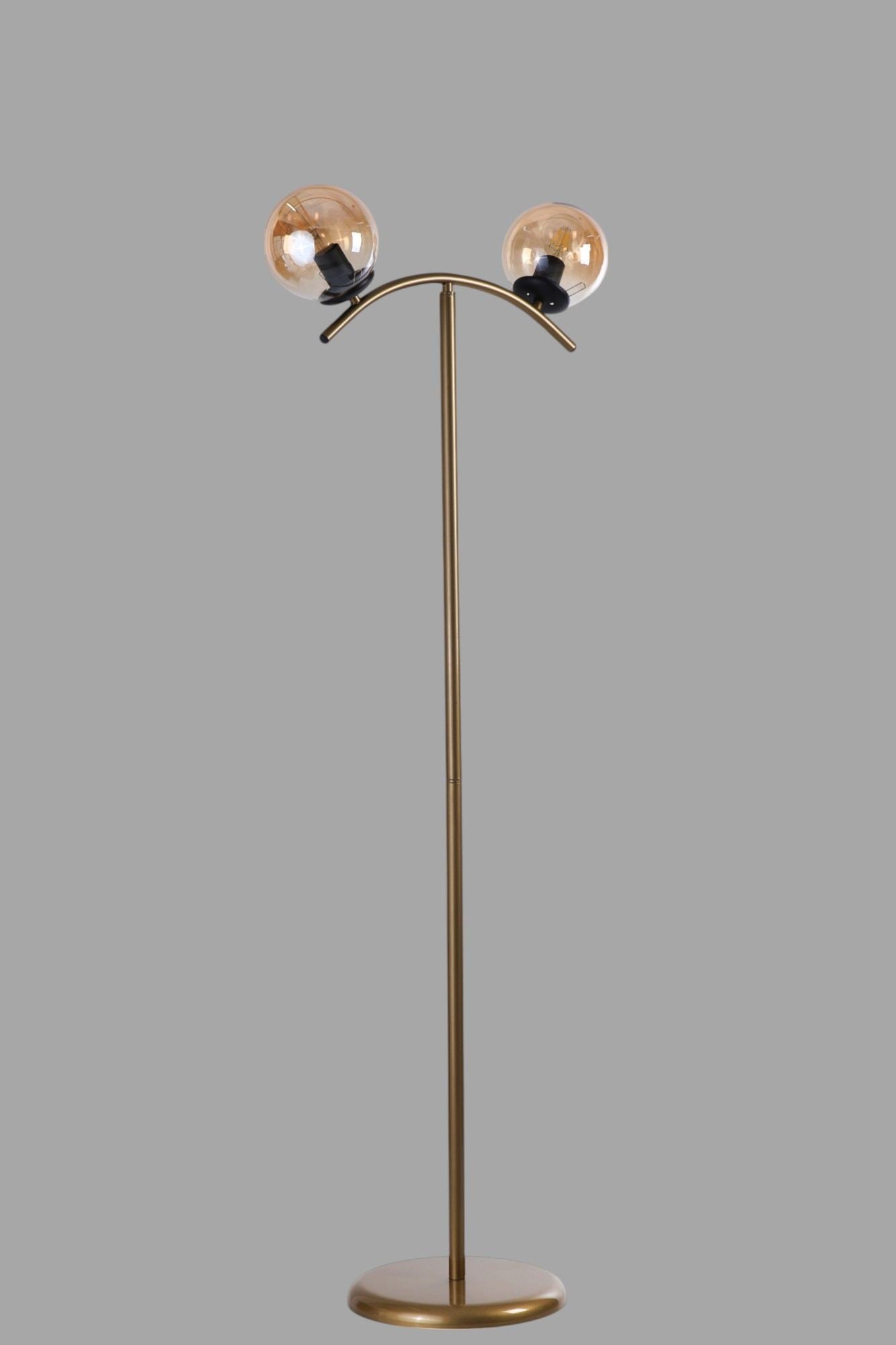 Podna lampa 916, med, zlatna