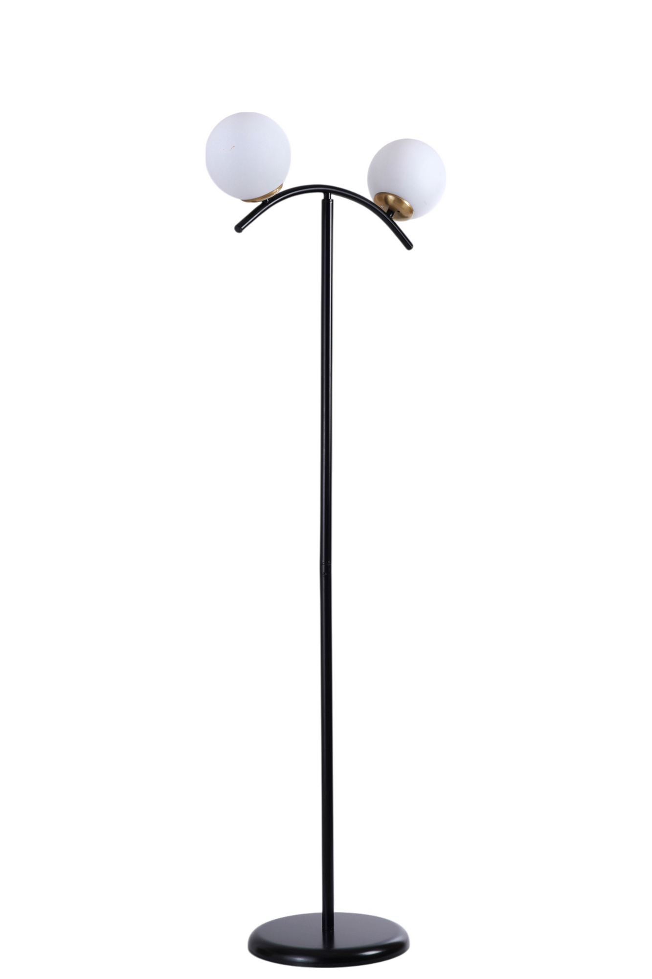 Podna lampa 923, bijela, crna
