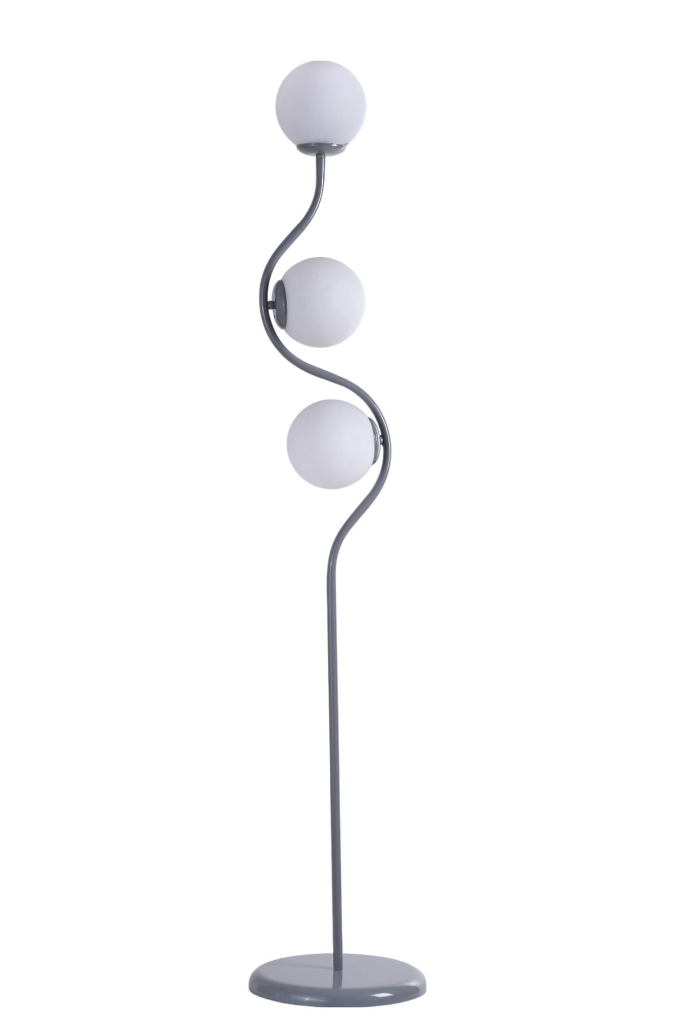 Podna lampa 978, bijela, siva