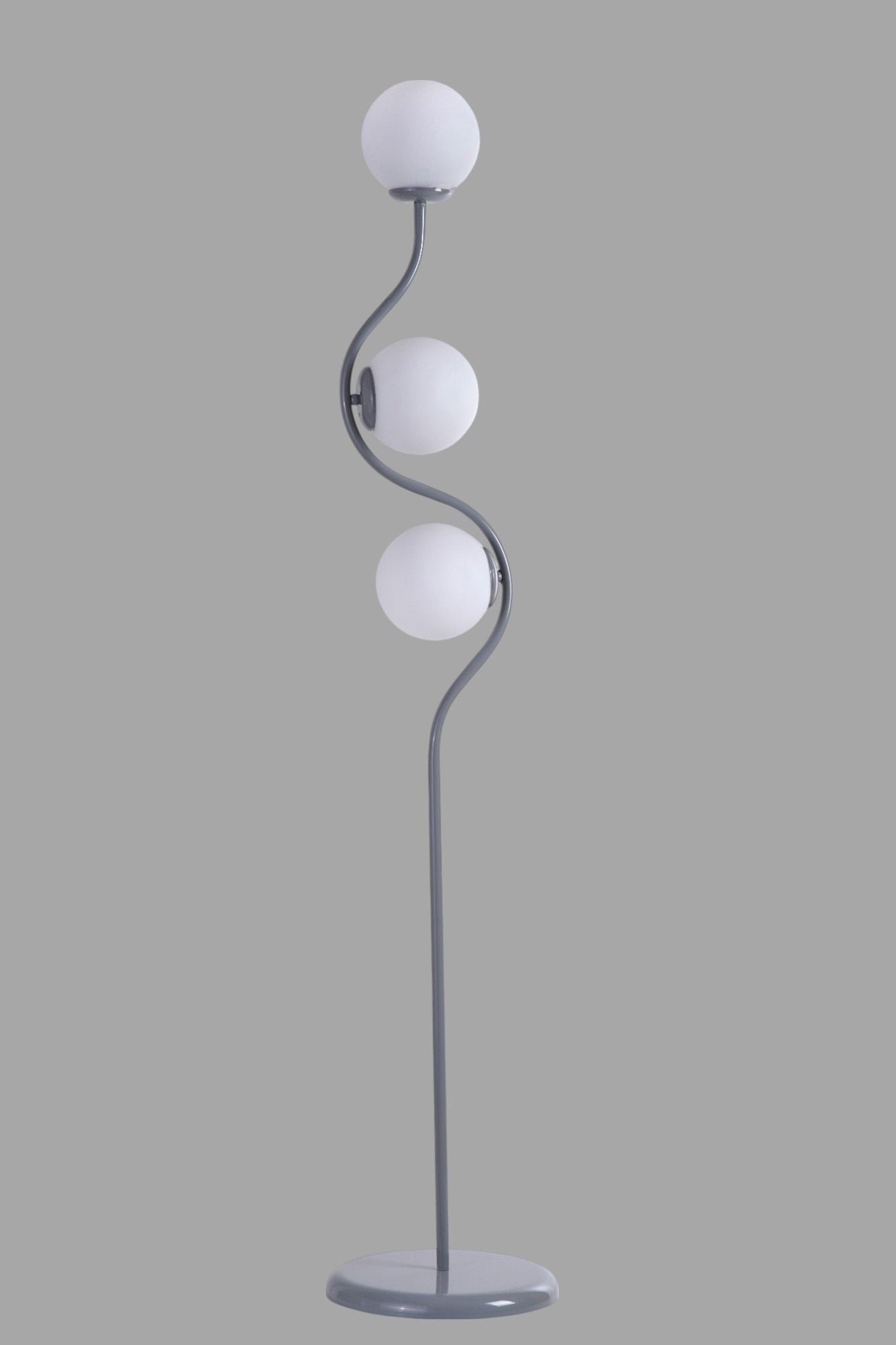 Podna lampa 978, bijela, siva