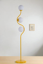 Podna lampa 012, bijela, senf