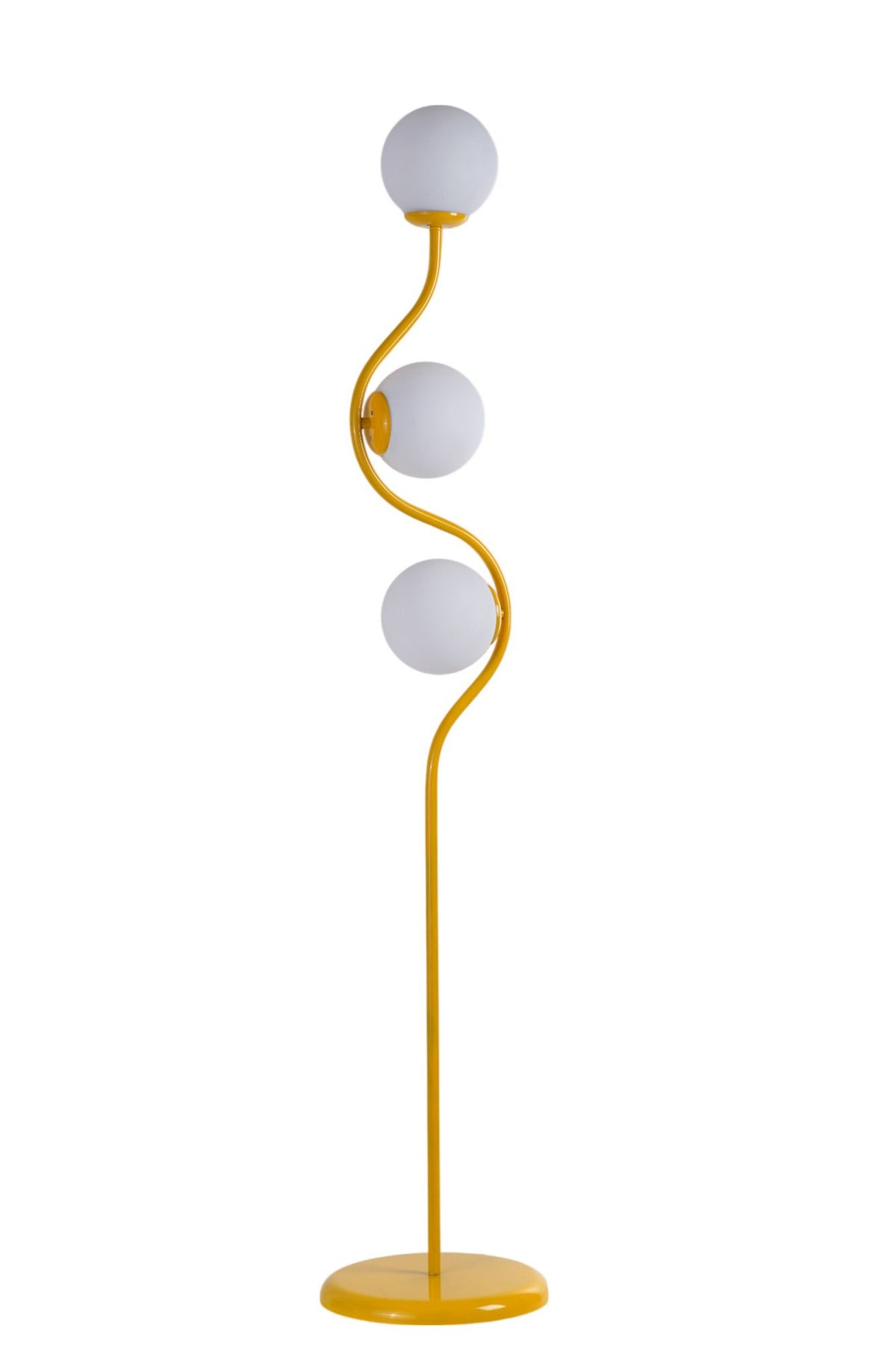 Podna lampa 012, bijela, senf