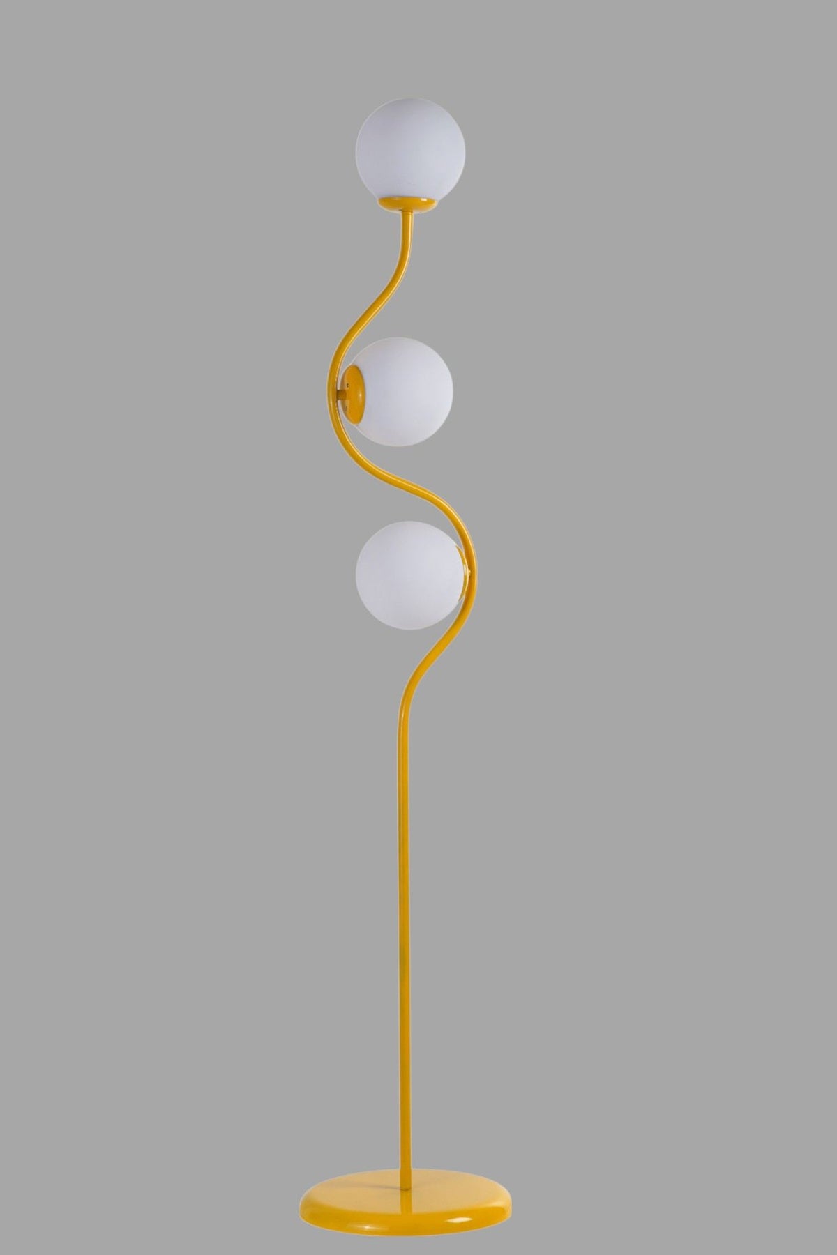 Podna lampa 012, bijela, senf