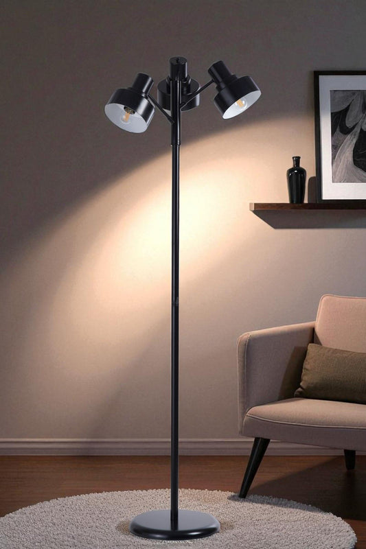 Podna lampa 128, crna
