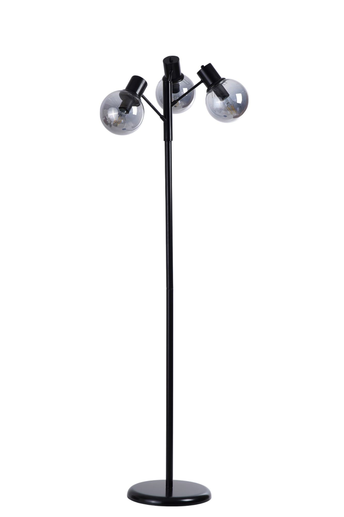 Podna lampa 180, siva, crna