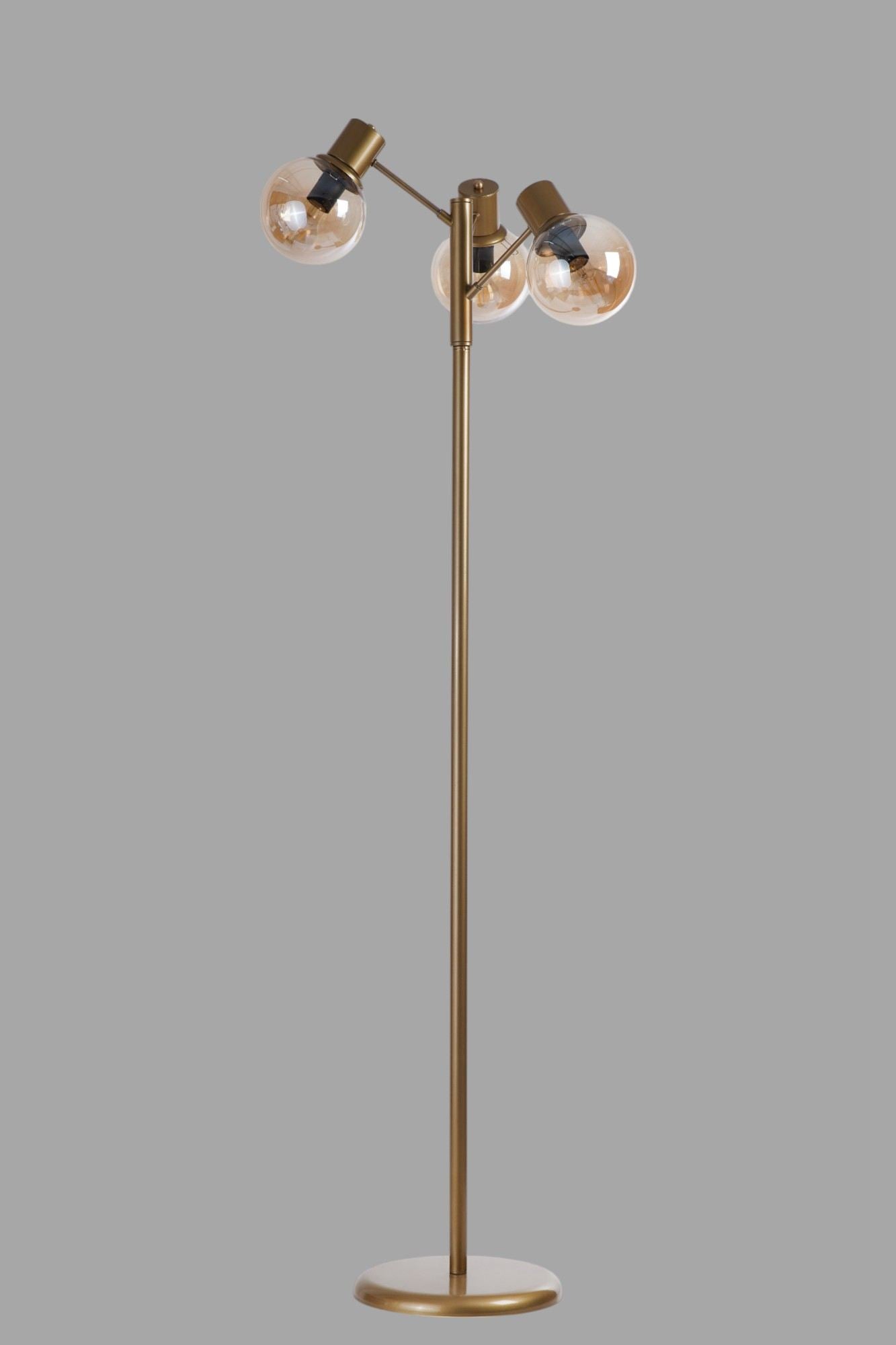 Podna lampa 197, med, zlatna