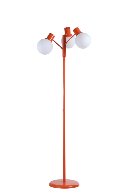 Podna lampa 210, bijela, narančasta