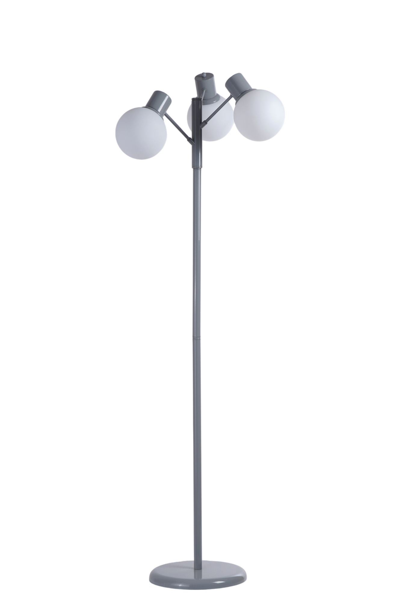 Podna lampa 227, bijela, siva