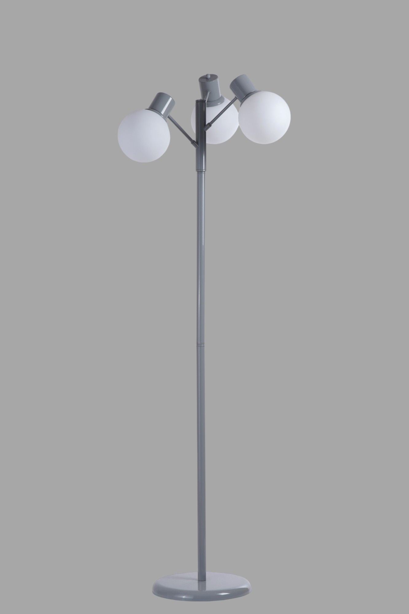 Podna lampa 227, bijela, siva