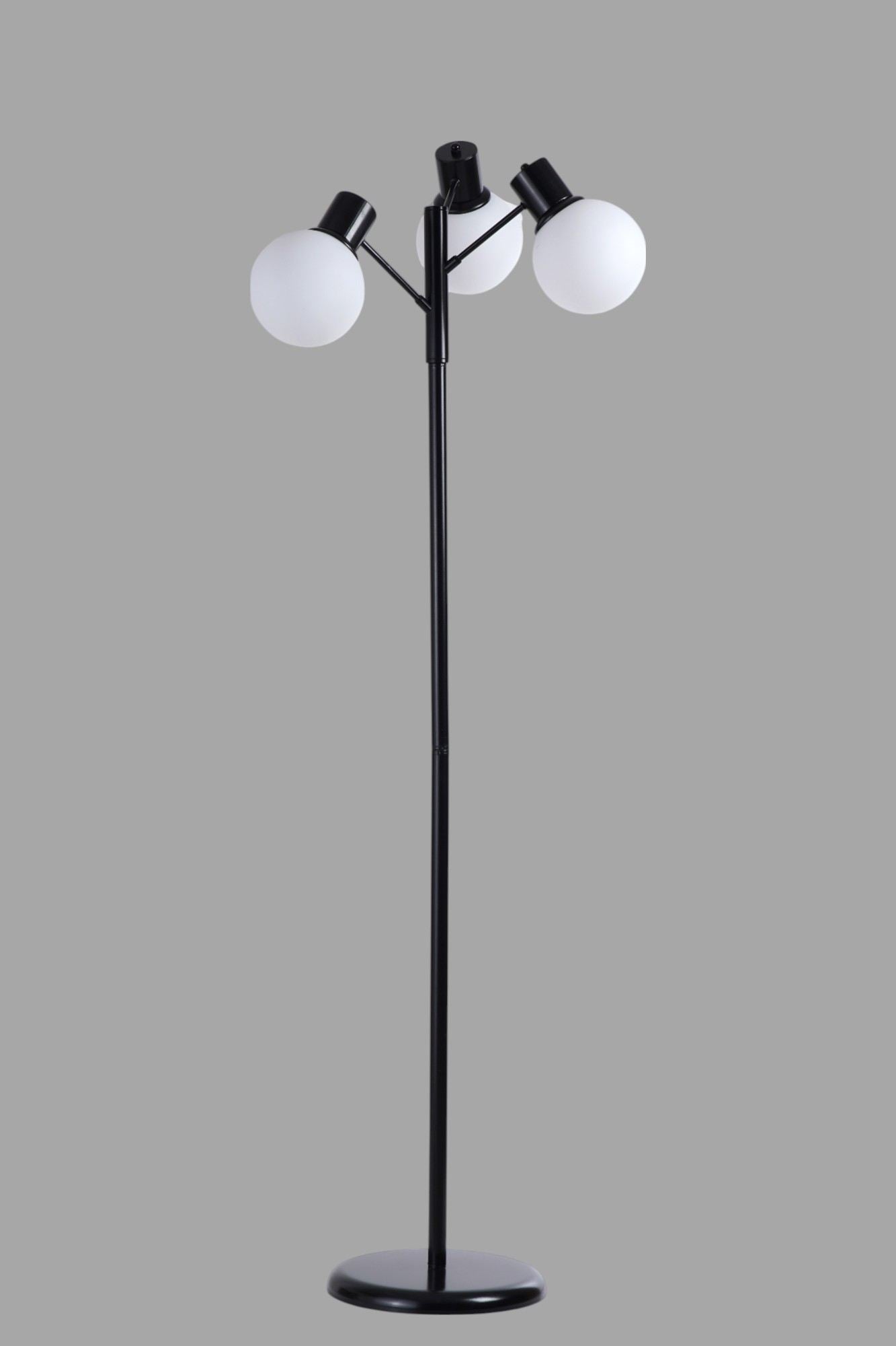 Podna lampa 241, bijela, crna
