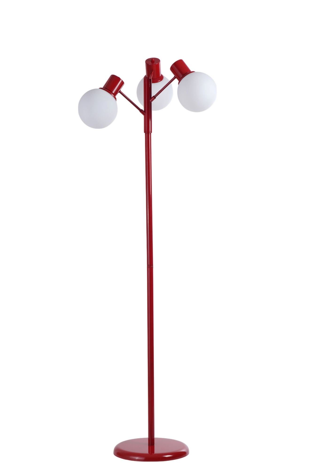 Podna lampa 265, bijela, crvena
