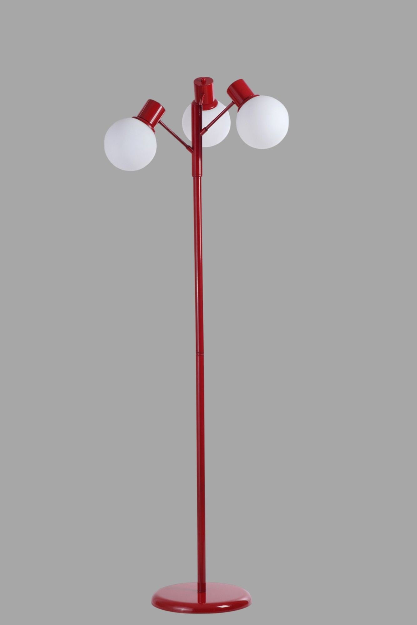 Podna lampa 265, bijela, crvena