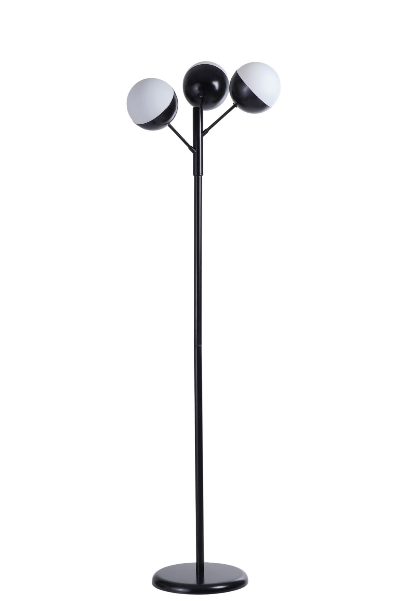 Podna lampa 272, bijela, crna