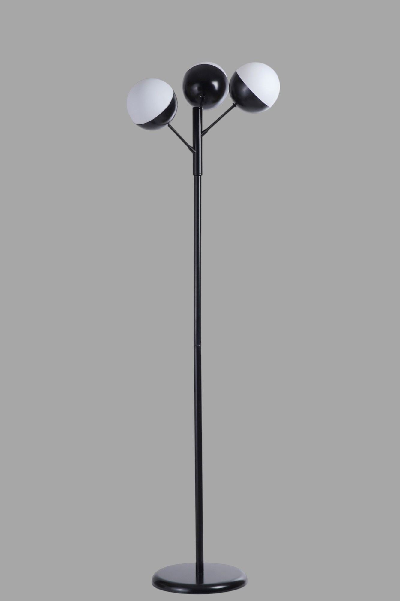 Podna lampa 272, bijela, crna