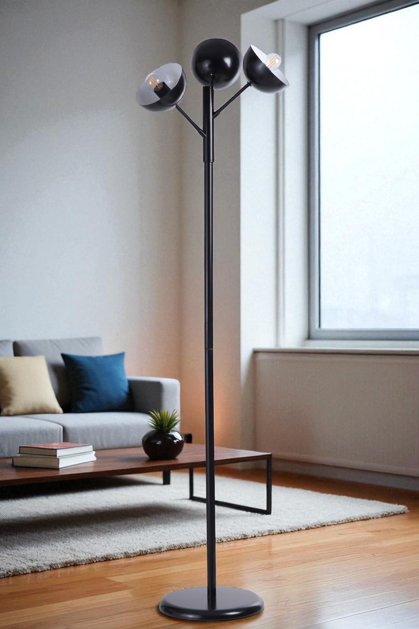 Podna lampa 432, crna