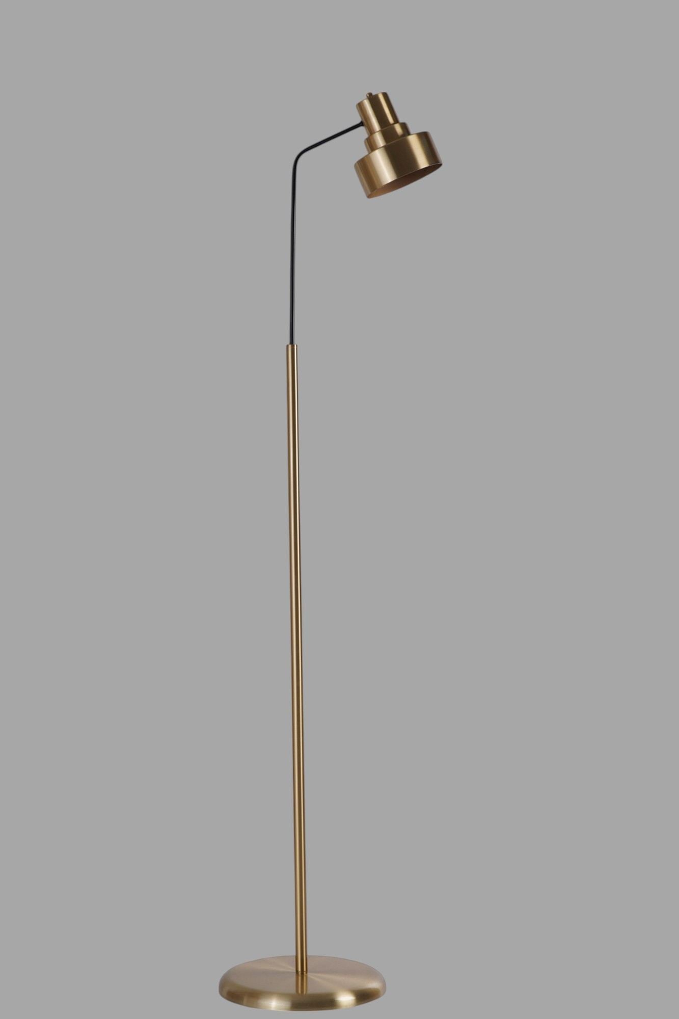 Podna lampa 449, zlatna, crna