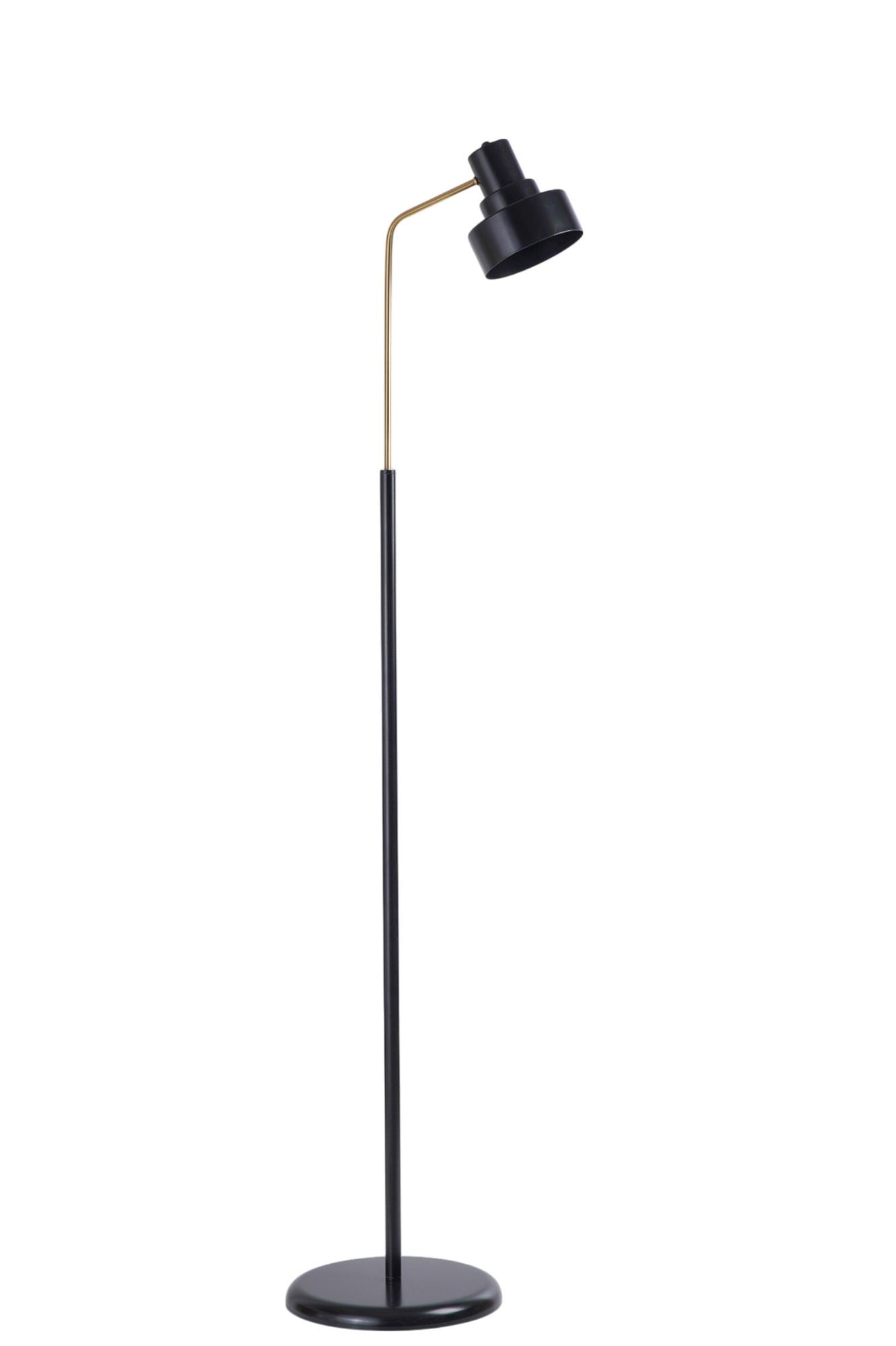 Podna lampa 456, crna, zlatna