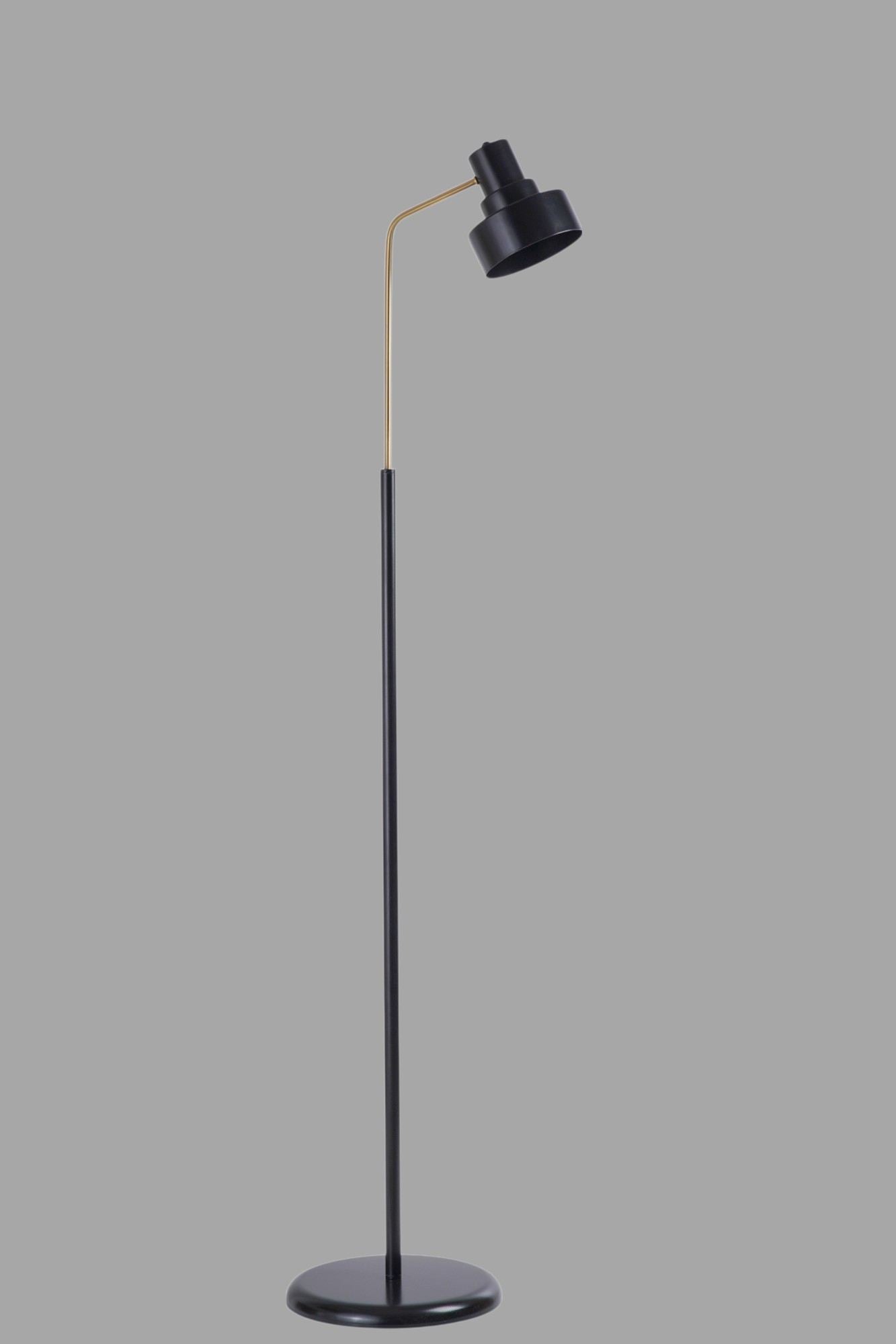 Podna lampa 456, crna, zlatna
