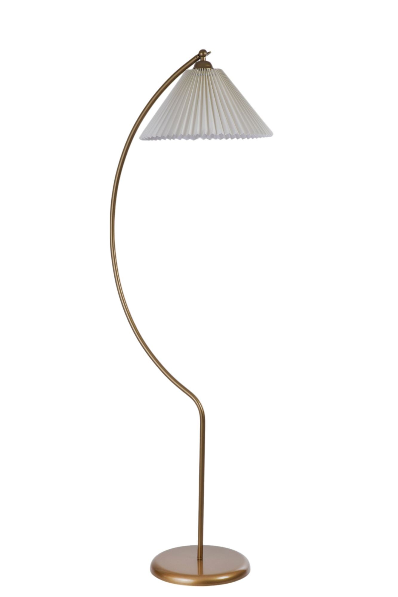 Podna lampa 562, krem, zlatna