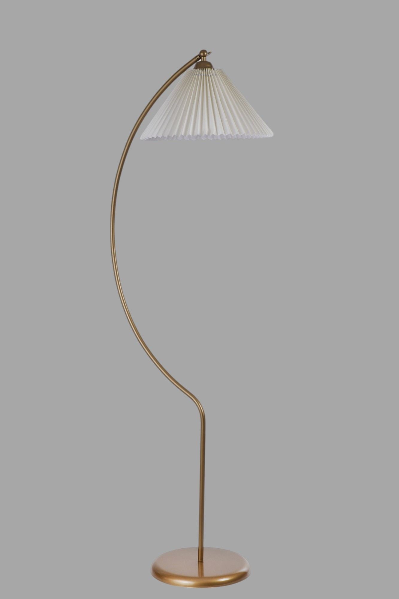 Podna lampa 562, krem, zlatna