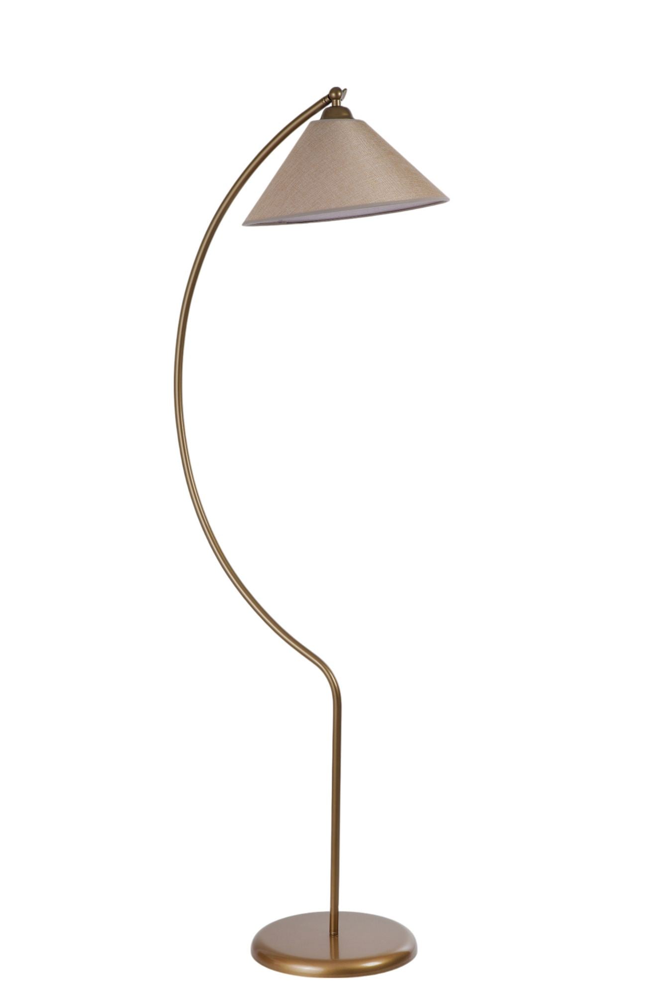Podna lampa 579, bež, zlatna