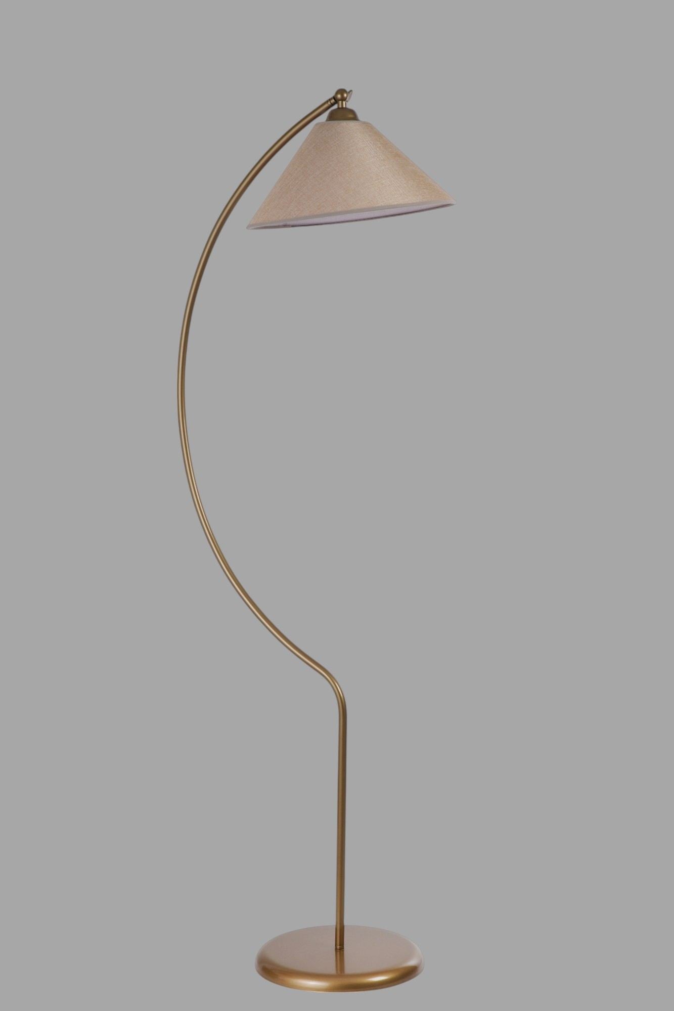Podna lampa 579, bež, zlatna