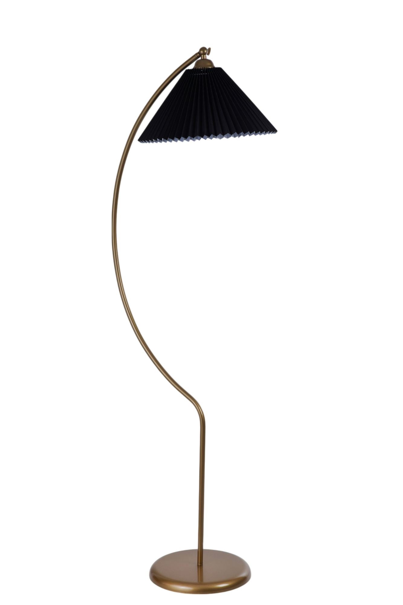 Podna lampa 586, crna, zlatna