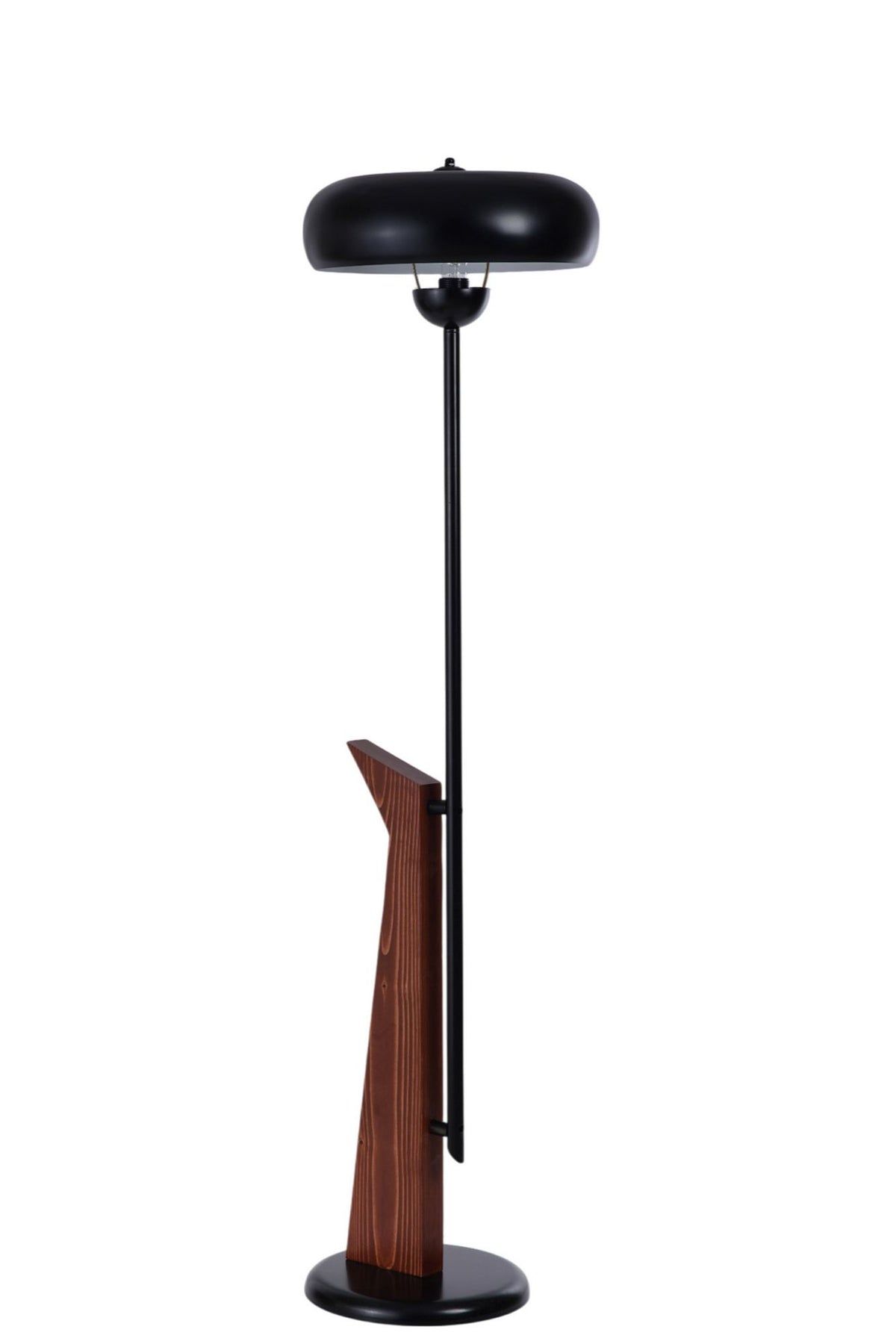 Podna lampa 685, crna, orah