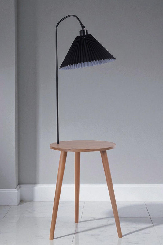 Podna lampa 746, crna, bukva