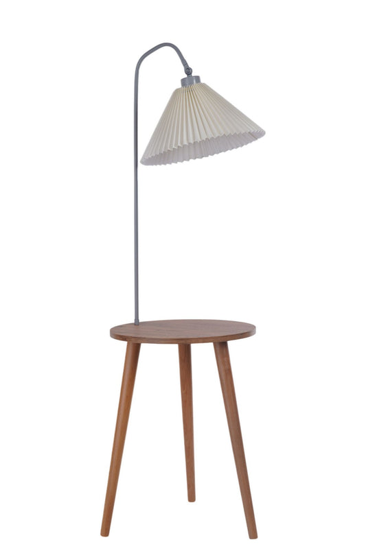 Podna lampa 760, krem, siva, bukva
