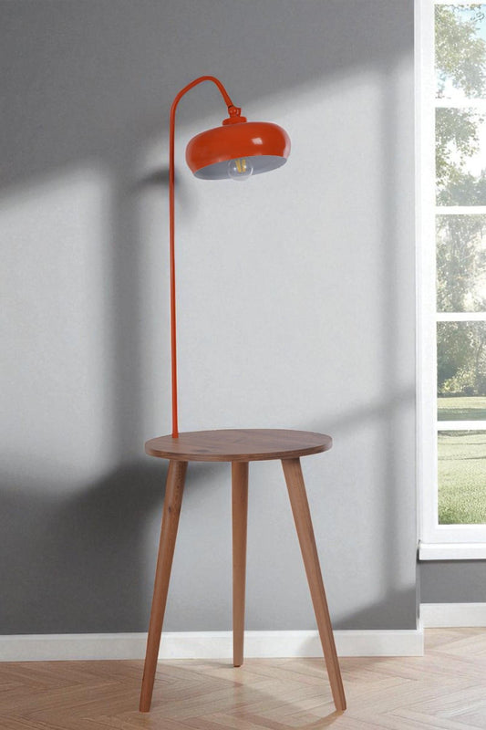 Podna lampa 807, narančasta, bukva