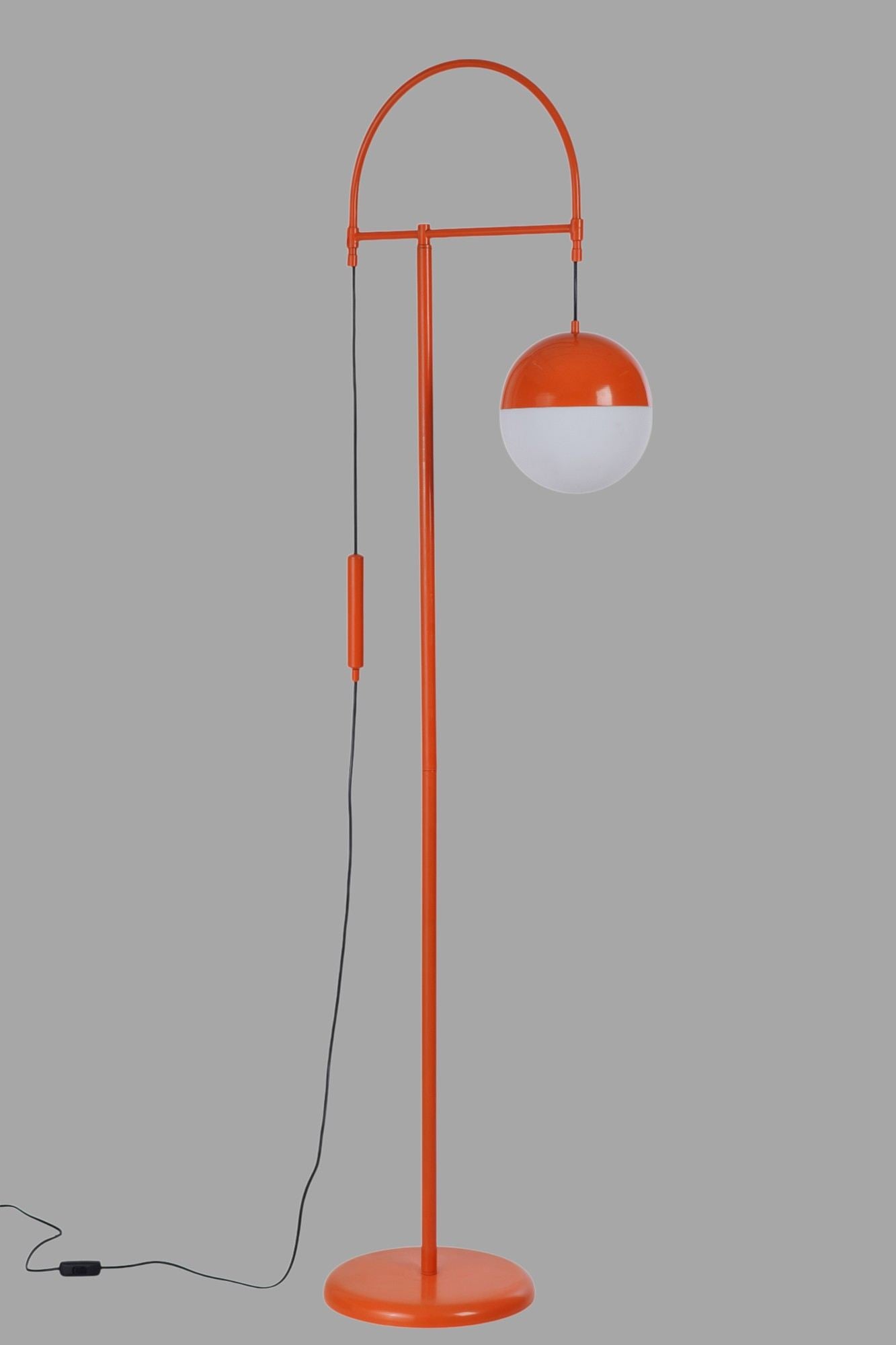 Podna lampa 869, bijela, narančasta