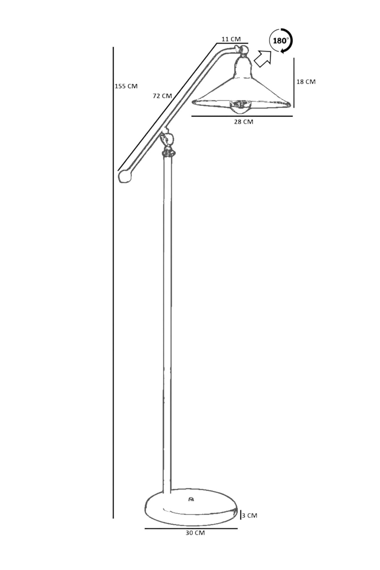 Podna lampa 982, senf