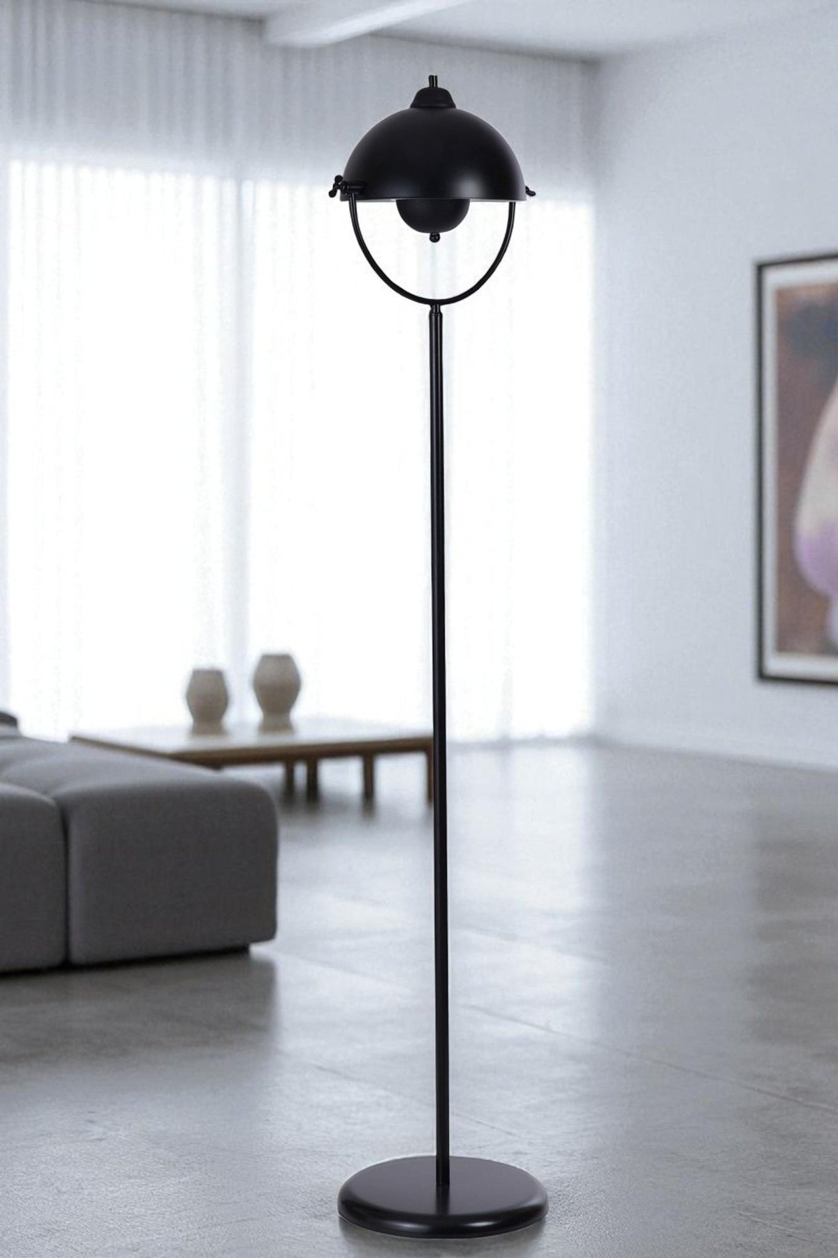 Podna lampa 149, crna