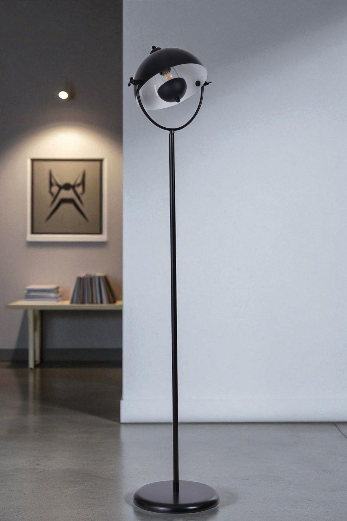 Podna lampa 149, crna