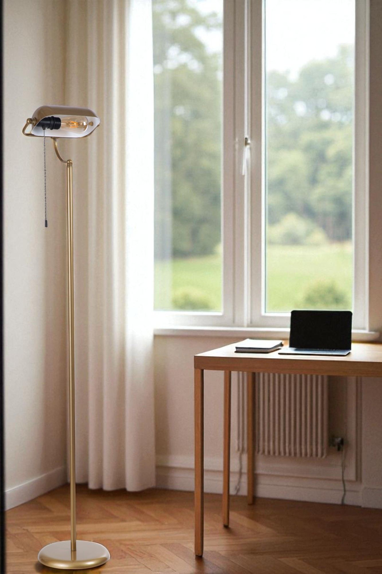 Podna lampa 231, zlatna