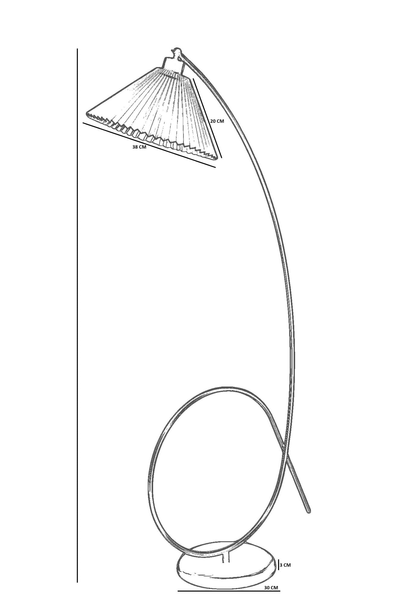Podna lampa 286, crna