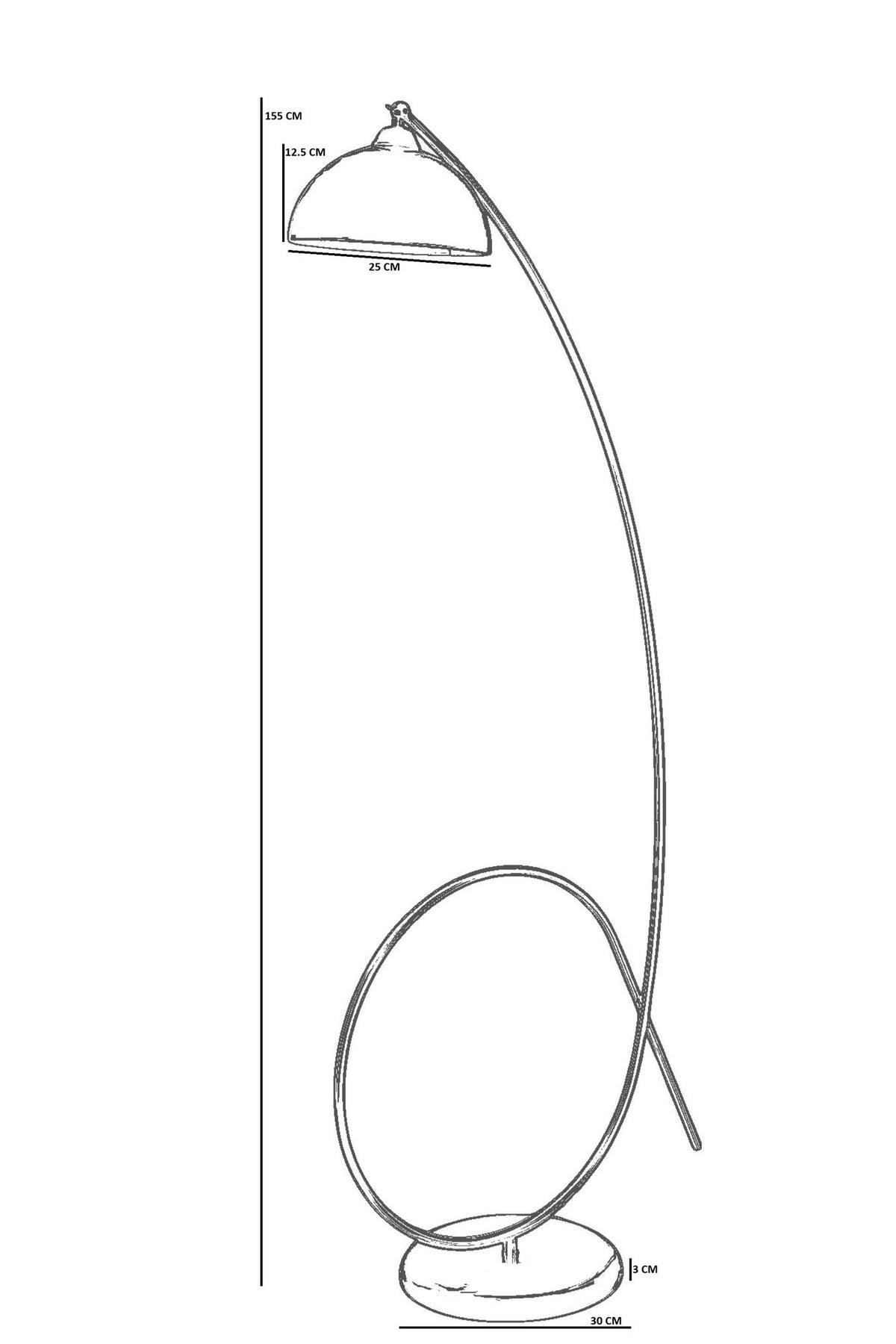 Podna lampa 330, zlatna