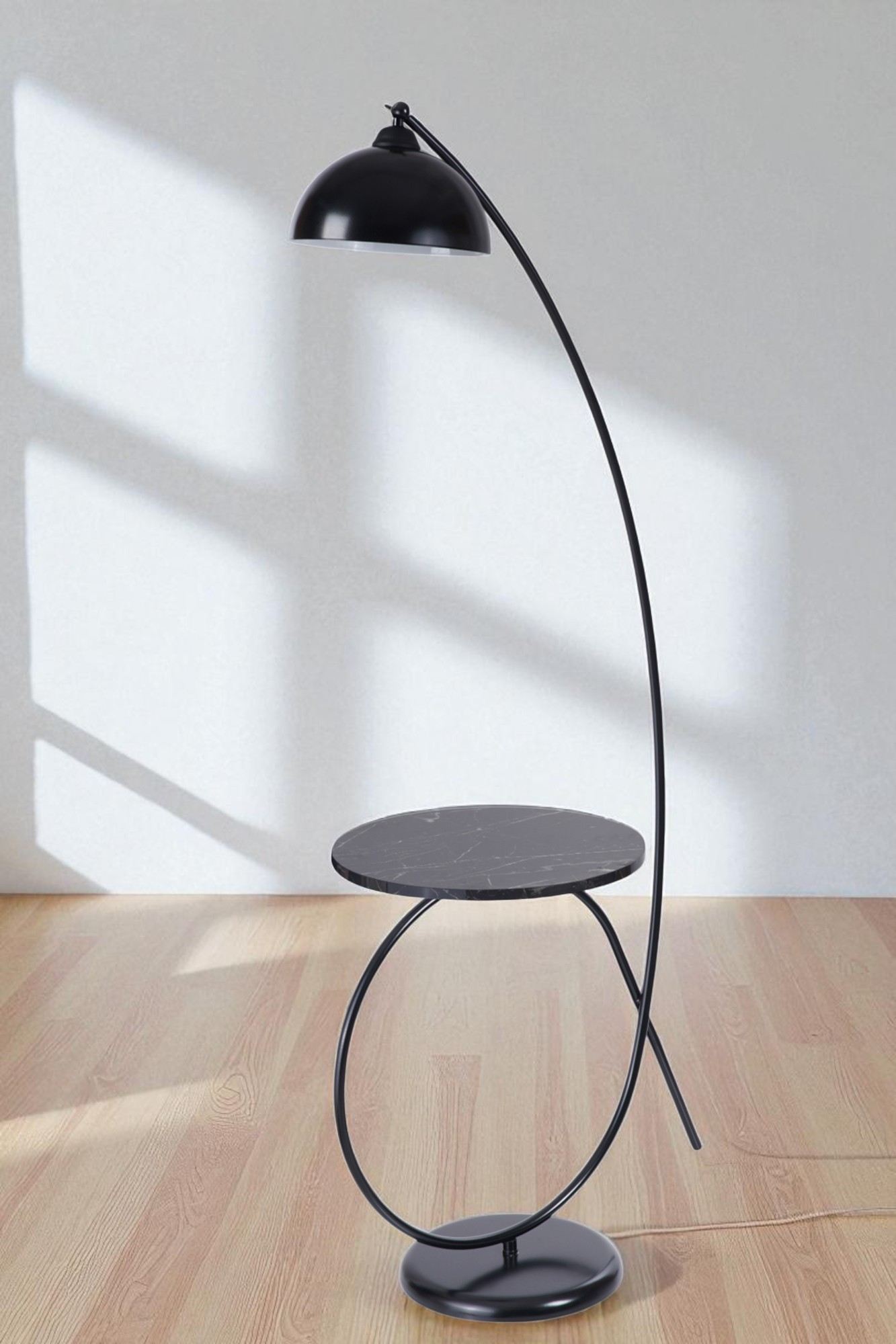 Podna lampa 408, crna