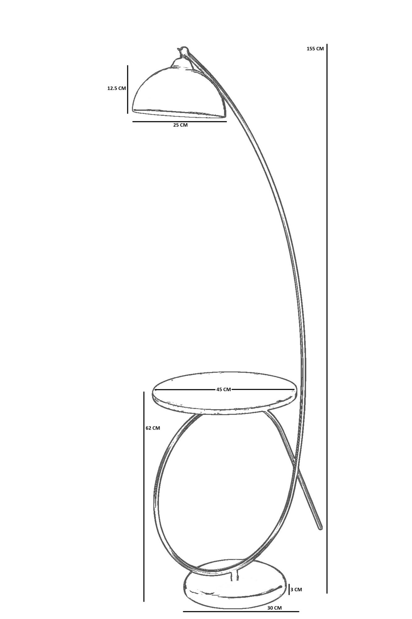 Podna lampa 408, crna