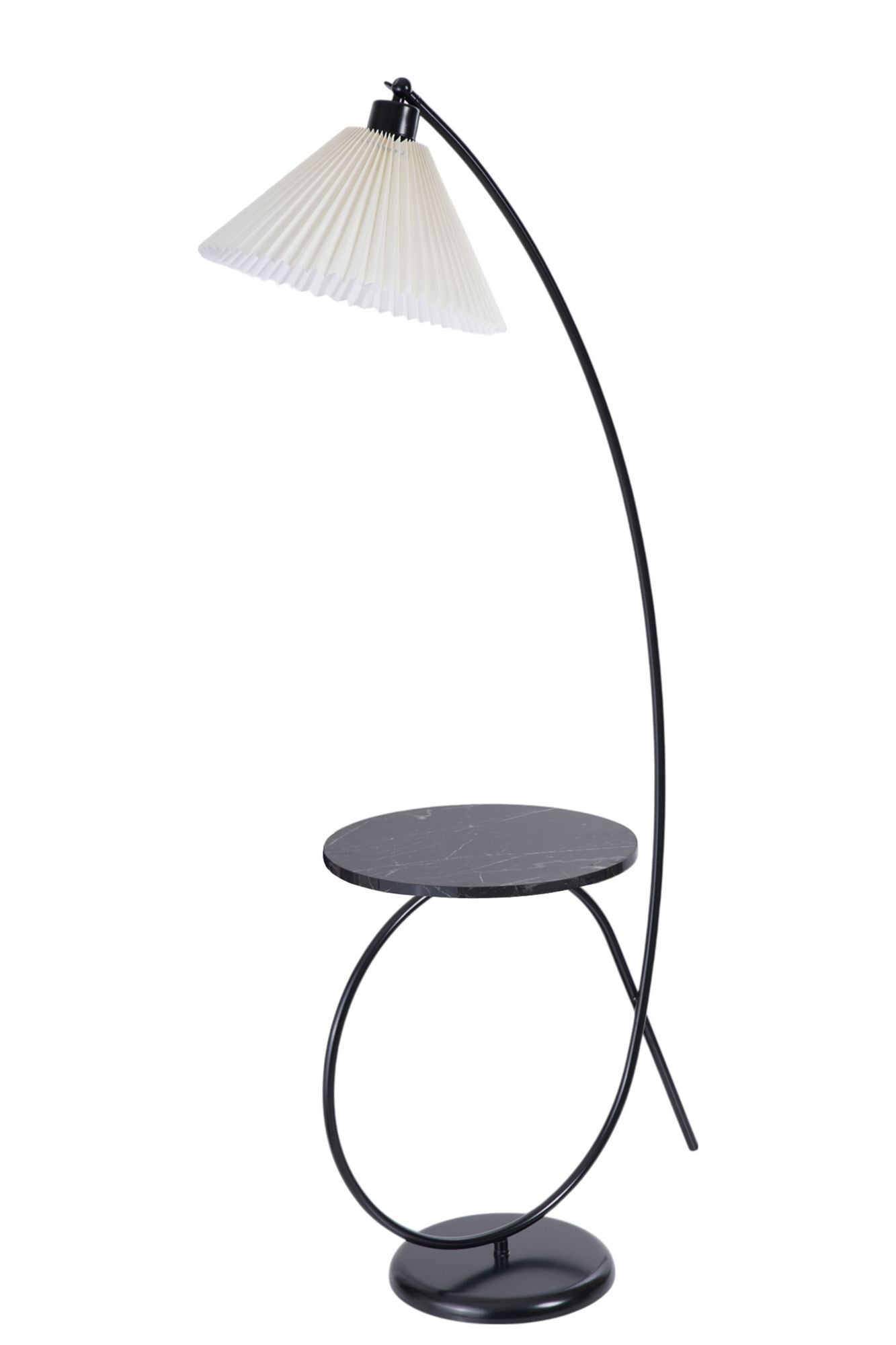Podna lampa 422, krem, crna
