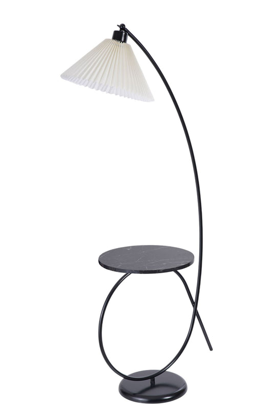 Podna lampa 422, krem, crna
