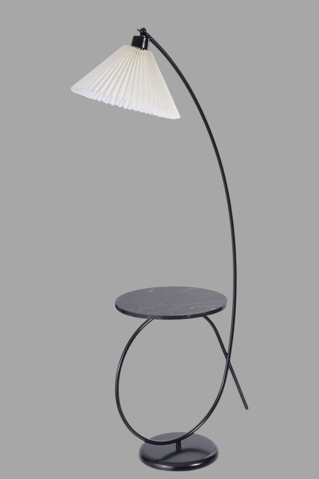 Podna lampa 422, krem, crna