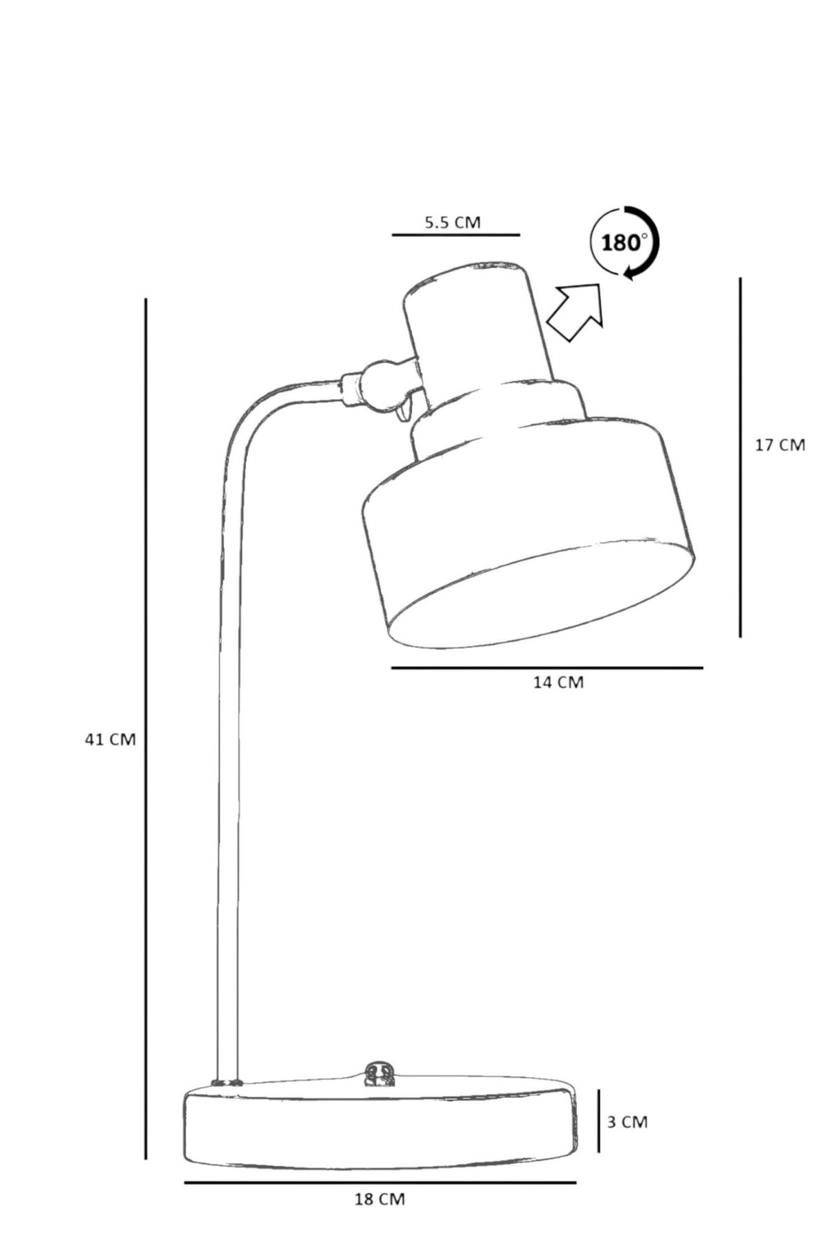 Stolna lampa 267, crna