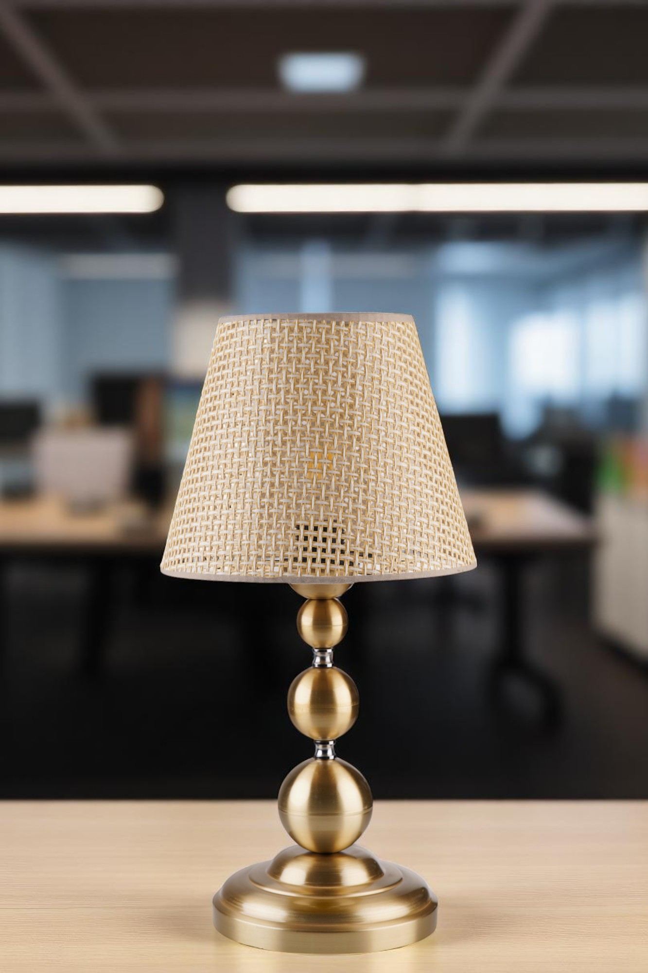 Stolna Lampa 502, Bež, Zlatna