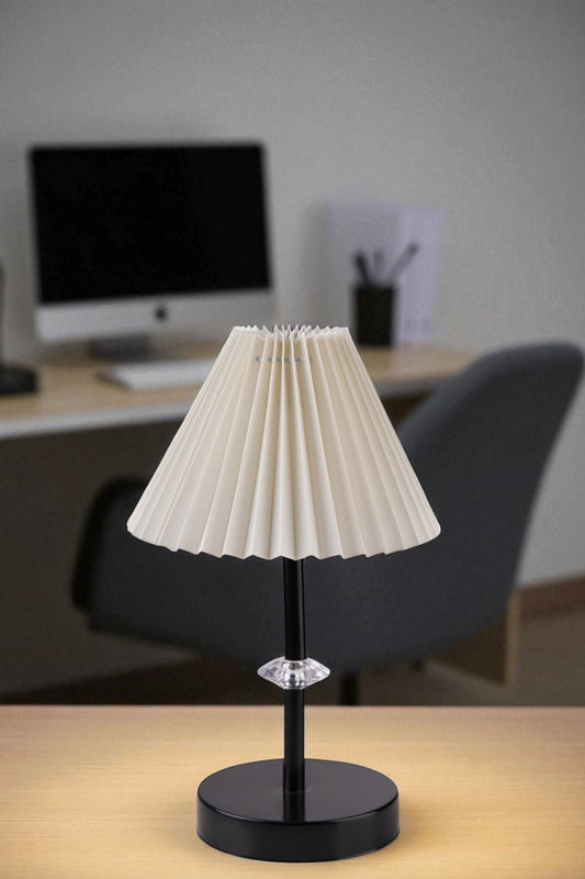 Stolna lampa 526, krem, crna