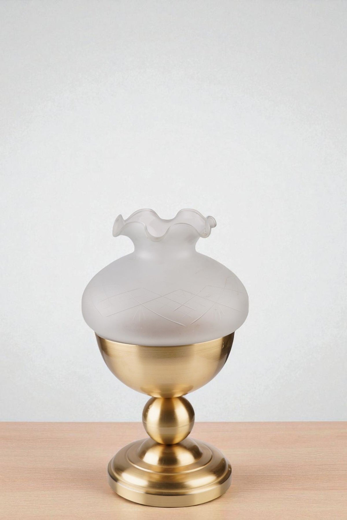 Stolna lampa 564, bijela, zlatna