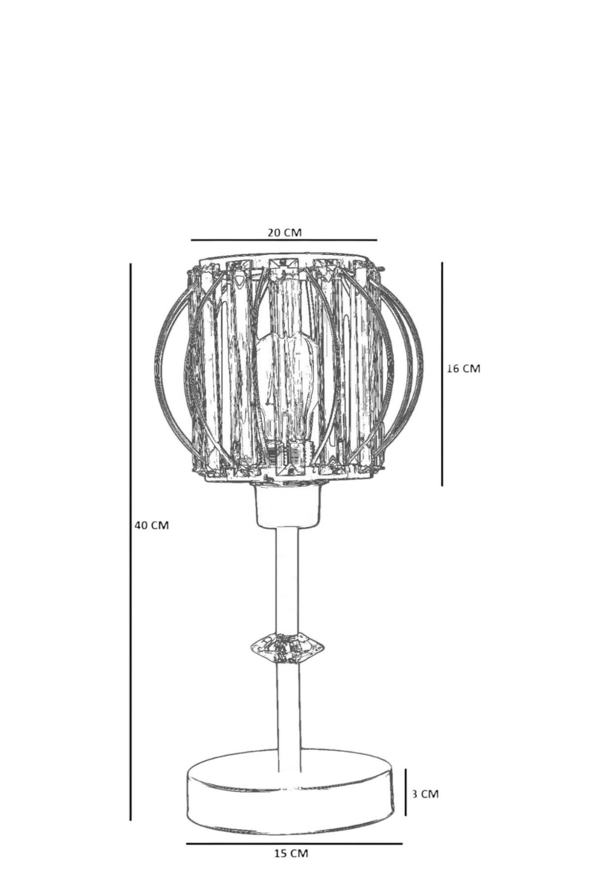 Stolna lampa 571, Crna