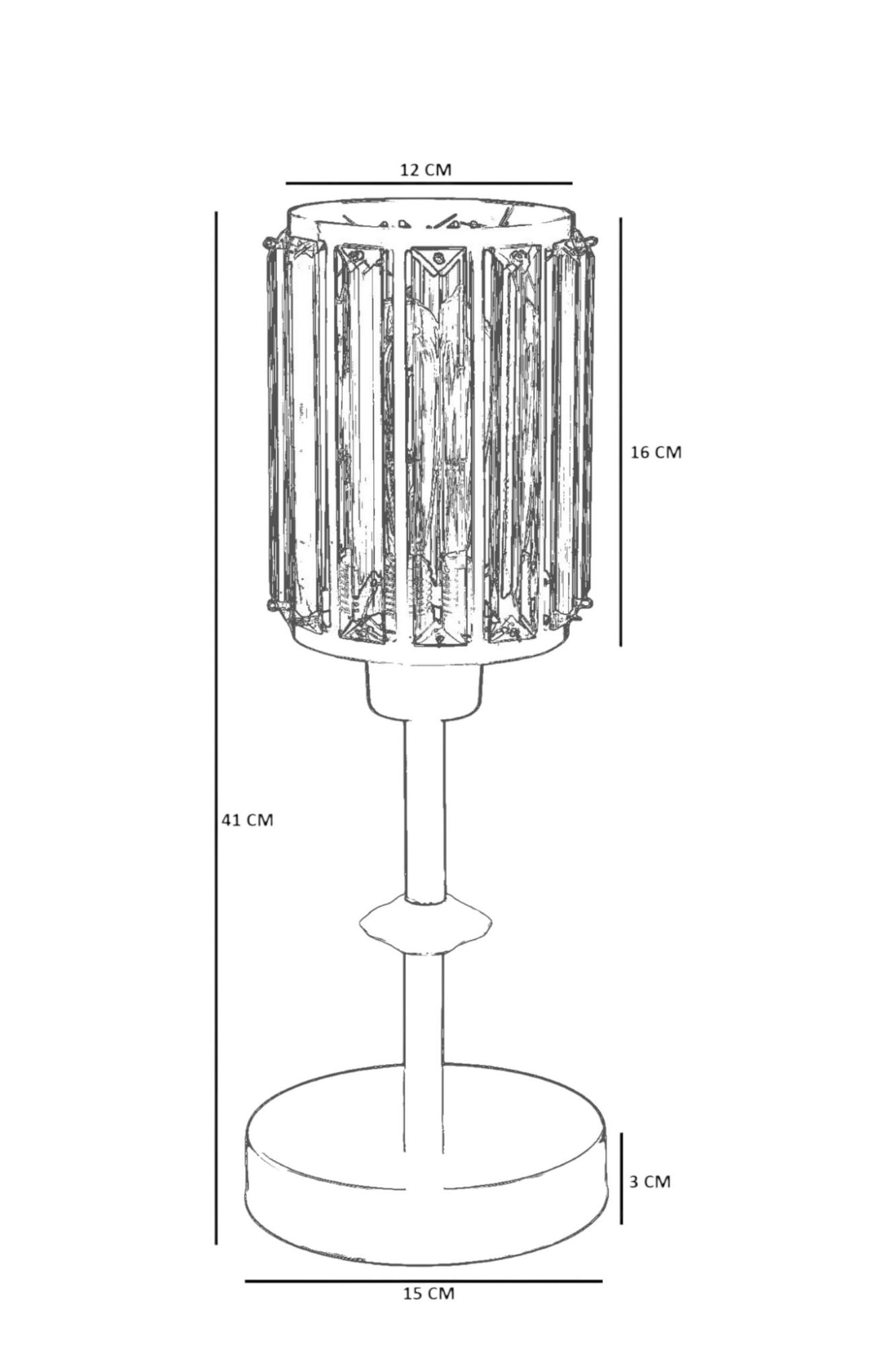 Stolna lampa 595, crna